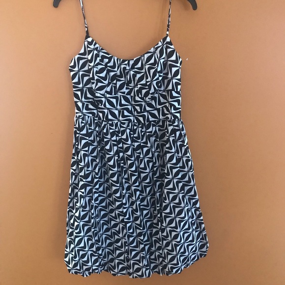 Black and white strapless mid dress - Picture 1 of 1